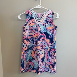 Lilly Pulitzer Girls Floral Mini Harper Shift Dress EUC